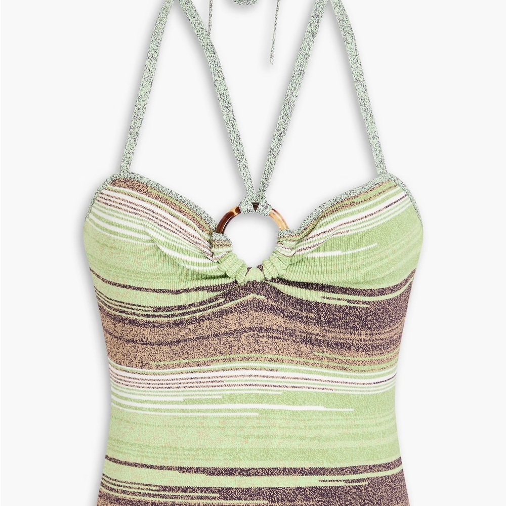 Veronica Beard Multicolor Striped Halter Top
